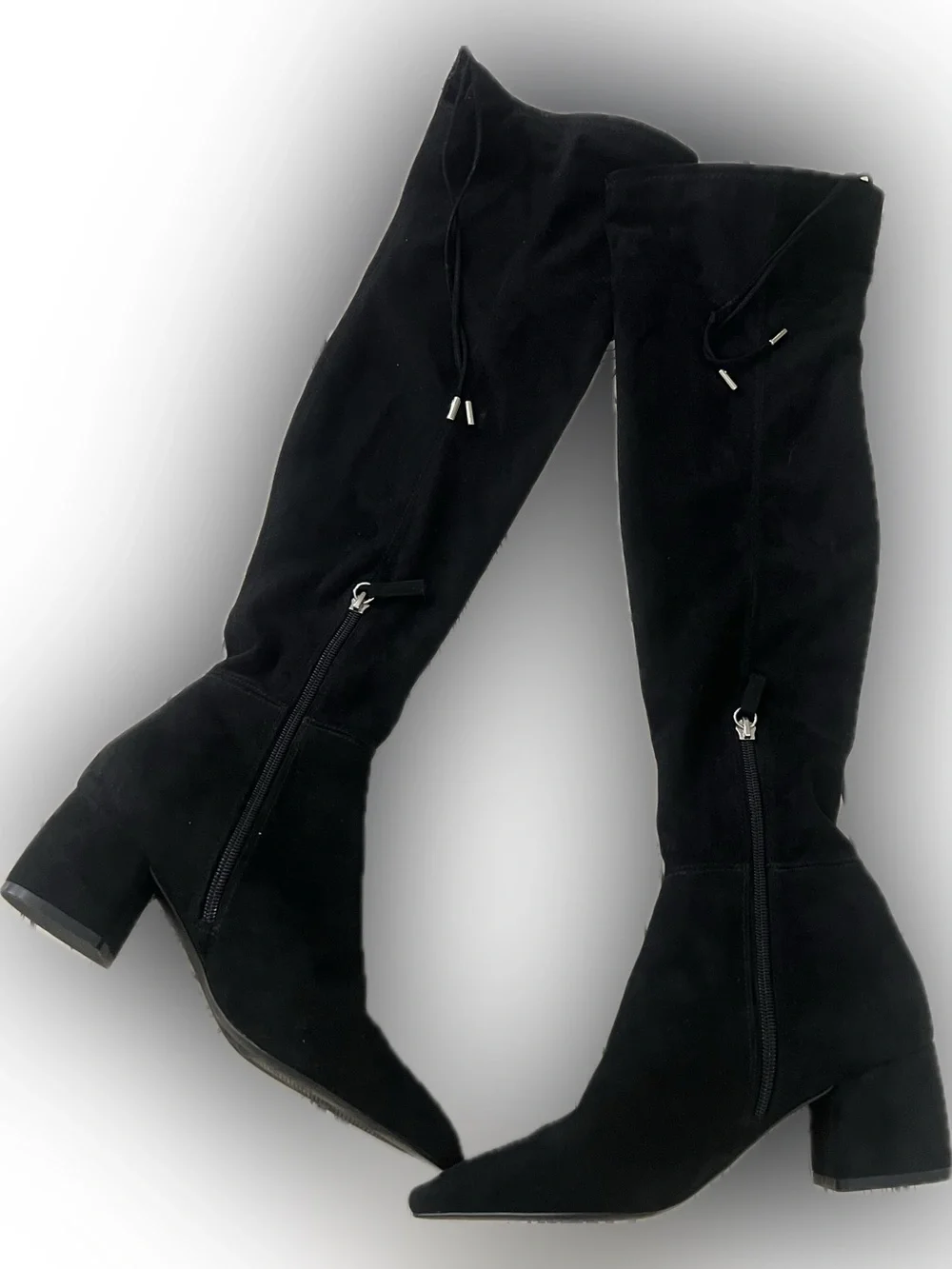 Steve Madden Black Over-the-Knee Block Heel Boots